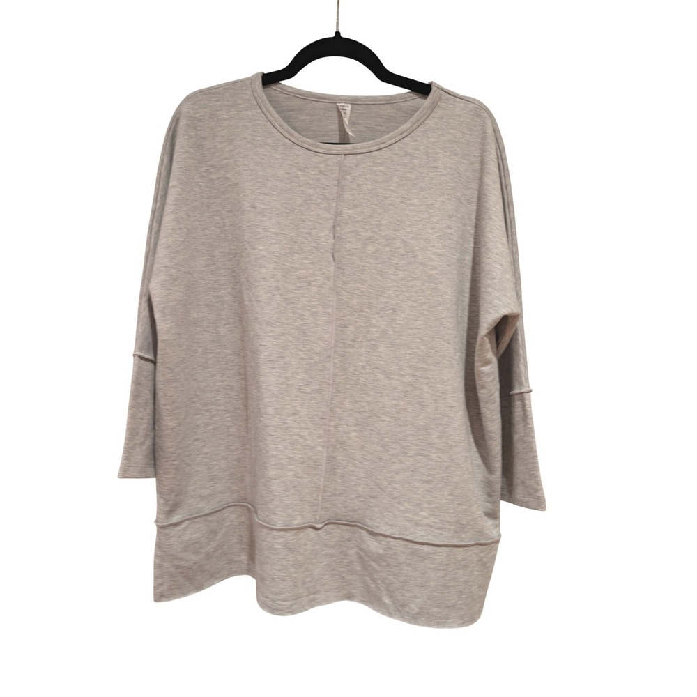 SPANX Perfect Length Top Womens M Gray Dolman Tunic Athleisure Minimalist
